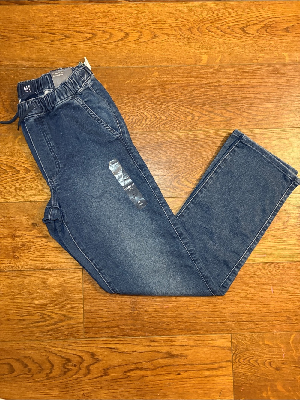 GAP BOYS Indigo Straight-Leg Jeans with Elastic Waist